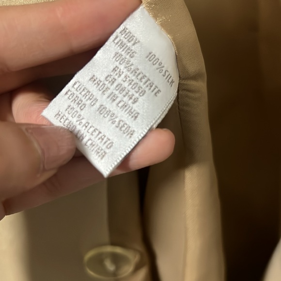 Neutral silk suit set, size 10P - Picture 4 of 8